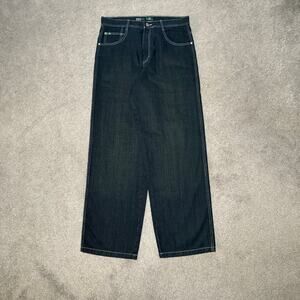 Vtg Y2K South Pole Jeans Men’s 34 x 34.5 Baggy Loose Skater Green Tab